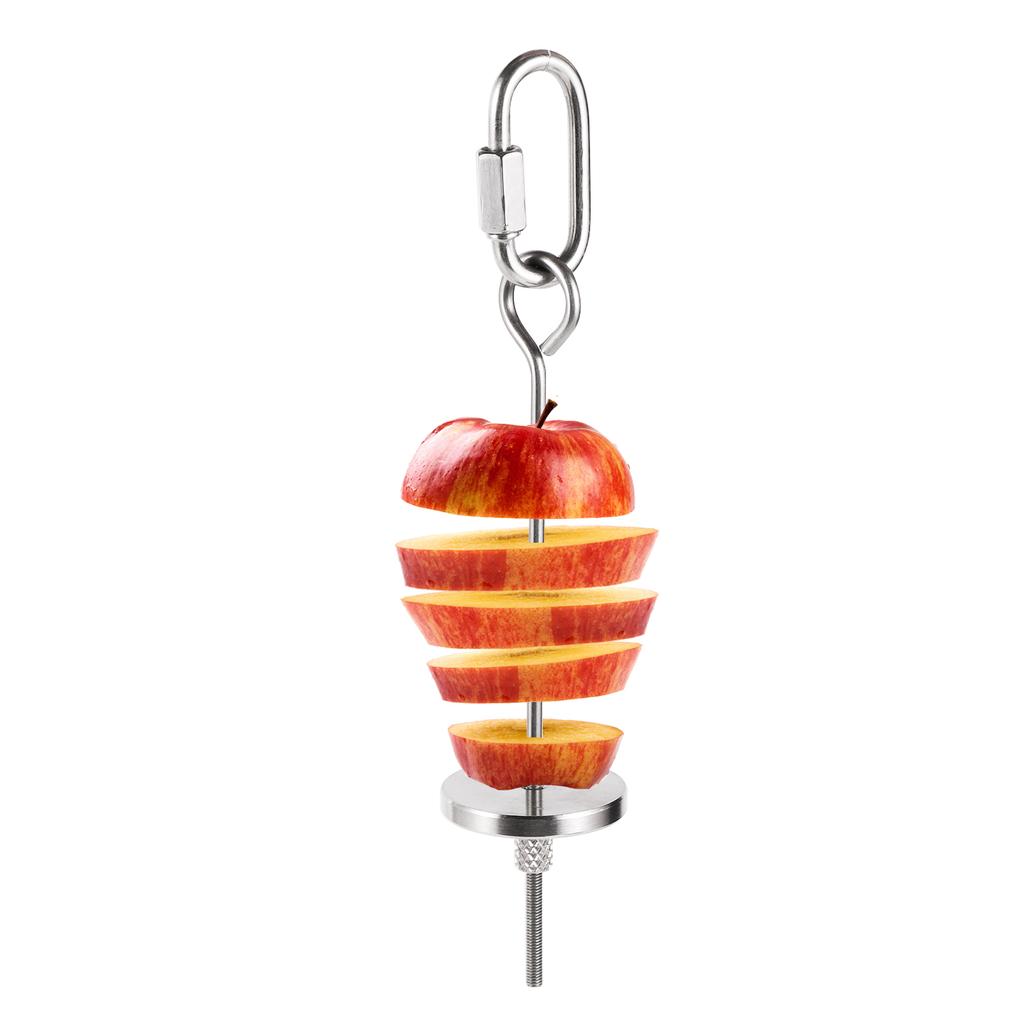 2Pcs Bird Skewer Stainless Steel Parrot Skewer Feeder Bird Veggies Skewer Fruit Food Holder Hanging Food Feed Tool Foraging Toy