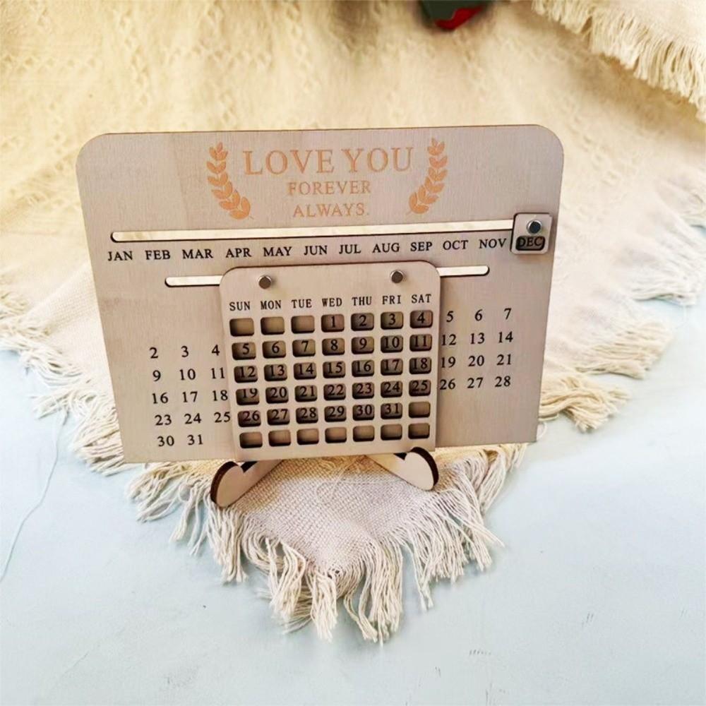 Handmade Perpetual Calendar Manual Eternal Calendar Funny Desktop Desk Calendar  Tabletop Decor