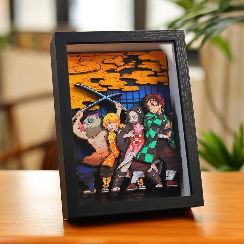 Anime Umgebung Chara Figur Ständer Malerei Handgemachtes Geschenk Zangetsu Familie Ganzes Bild Handgemachtes Spielzeug Sammlerstück