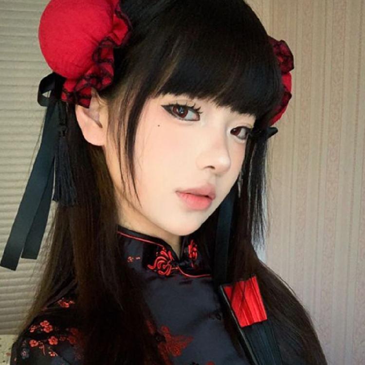 2PCS/Set Hairpin Chinese Style Hair Bun Shape Hairpin for Teen Halloween Use