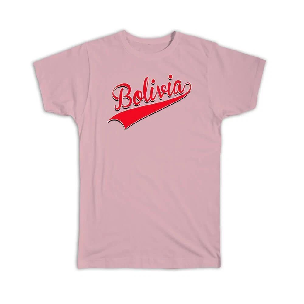 

Gift T-Shirt : Bolivia Flag Varsity Script Baseball Beisbol Country Pride M