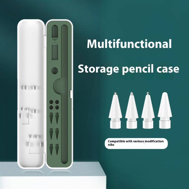 Compactly Organizers Box For Pencil 1/2/3 Styluses Pen Holder Container Featuring AntiSlip Snap Closures Design for Trav