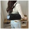 Retro Dot Pu Shoulder Bags for Women Large Capacity Ladies Underarm Bag Korean Style Versatile Portable Girls Pillow Handbags