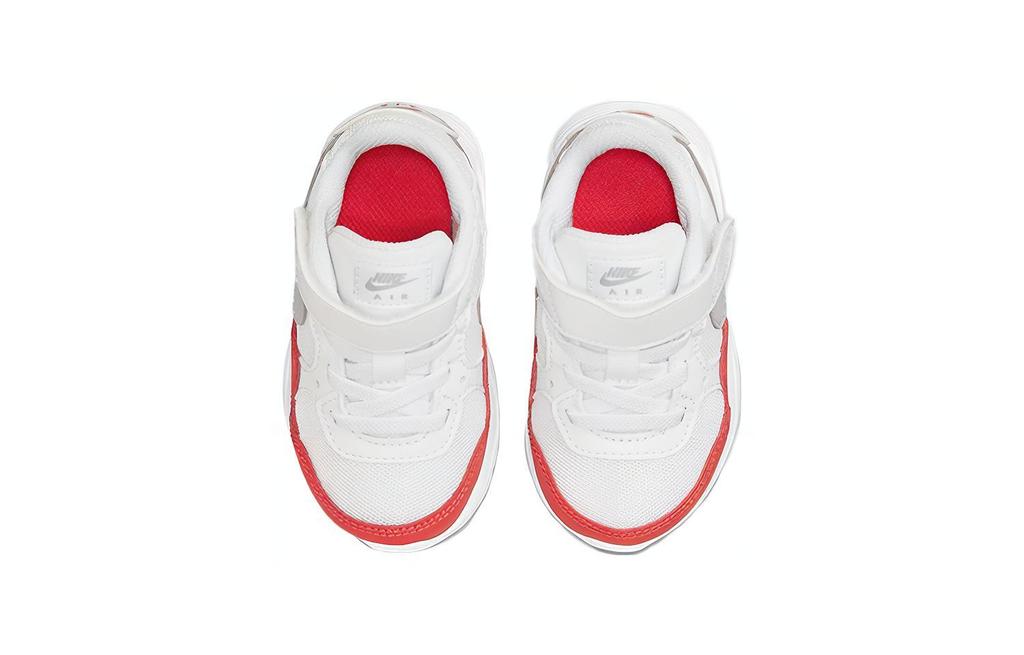 Nike Air Max SC Comfortable Cushioning Abrasion Resistant Cushioning, Wear Resistant Low top Running Shoes White Red CZ5361-108