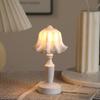 European Retro LED Night Lamp: Textured Small Desk or Bedside Decor with Palace Lantern Style