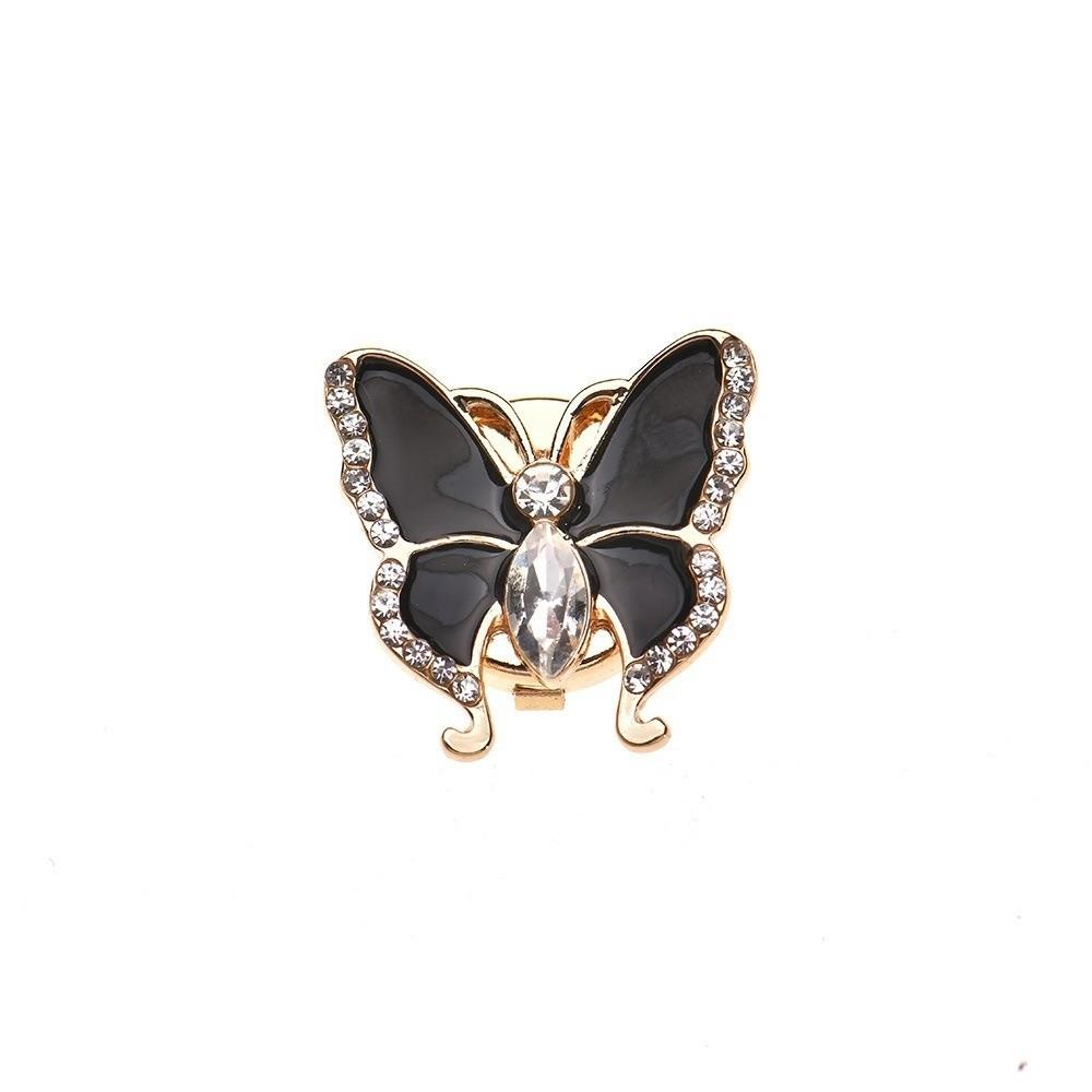 Rhinestone 3D Butterfly Cufflinks Brass Base Button Cover Fashion Sleeve Button  Shirt Accessories