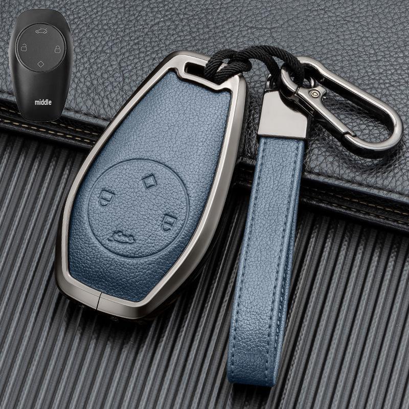 Leather Alloy Full Coverage Key Shell for Leapmotor T03/C11/C01/S01