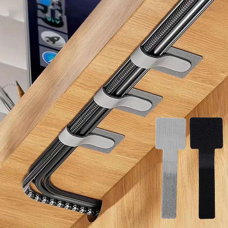Reusable Cable Ties Fastening Wire Organizer Cord Rope Holder Self Adhesive Adjustable Cord Organizer Straps Desktop Management
