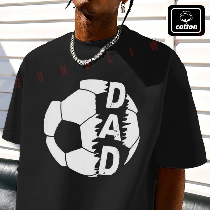 Shirt Cotton Casual Dad Soccer Graphic Motorcycle T-shirts Mens Summer Cycling Sportswear Tee