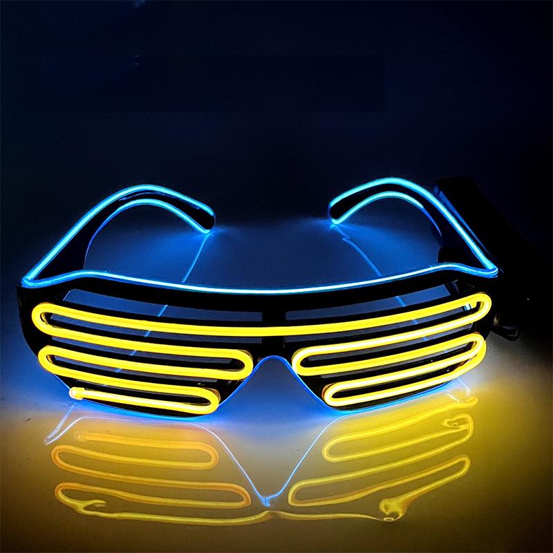 Modalità Tende Bicolore Occhiali Giocattolo Lampeggianti Illuminazione Luminosa Colorati Scintillanti DJ Classici Giocattoli per Feste Danzanti di Carnevale Bar