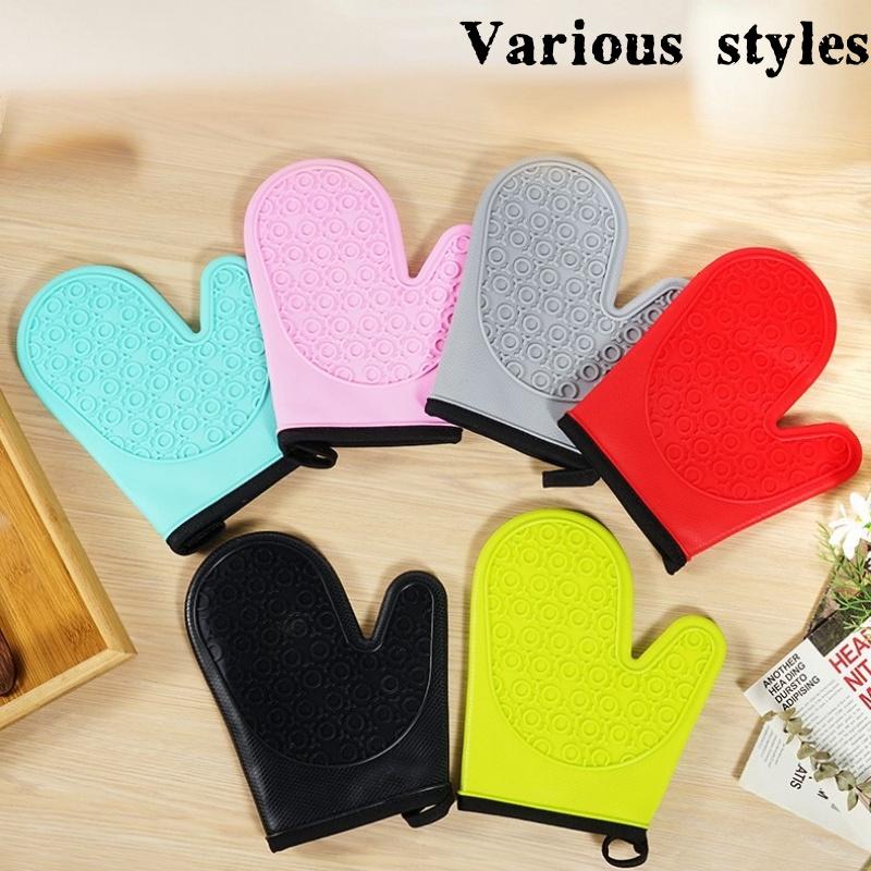 Anti-scald Microwave Gloves High-temperature Resistant Oven Gloves Baking Gloves Silicone Heat-insulating Gloves Baking Utensils