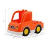 Compatible Large Particle Building Block Table with Cartoon Car, Bus, Airplane, and Sedan Accessories for Children