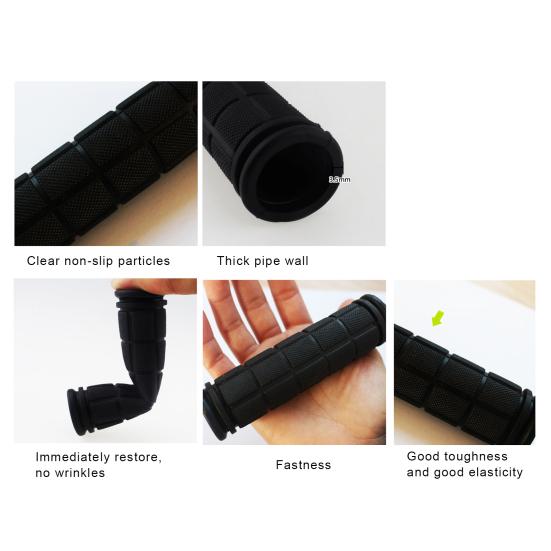 1 Pair Bike Handle Grips Wear Resistant Non-Slip Design Shock Absorption Universal Bicycle Handlebar Grips Covers Replacement Parts