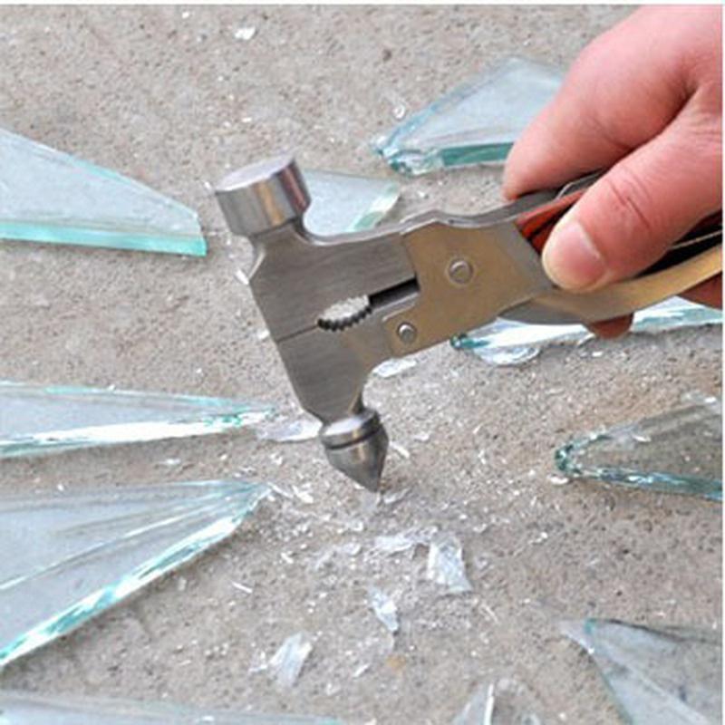 1Pc Stainless Steel Multi-purpose Outdoor Emergency Survival Tool Car Safety Hammer Emergency Hammer