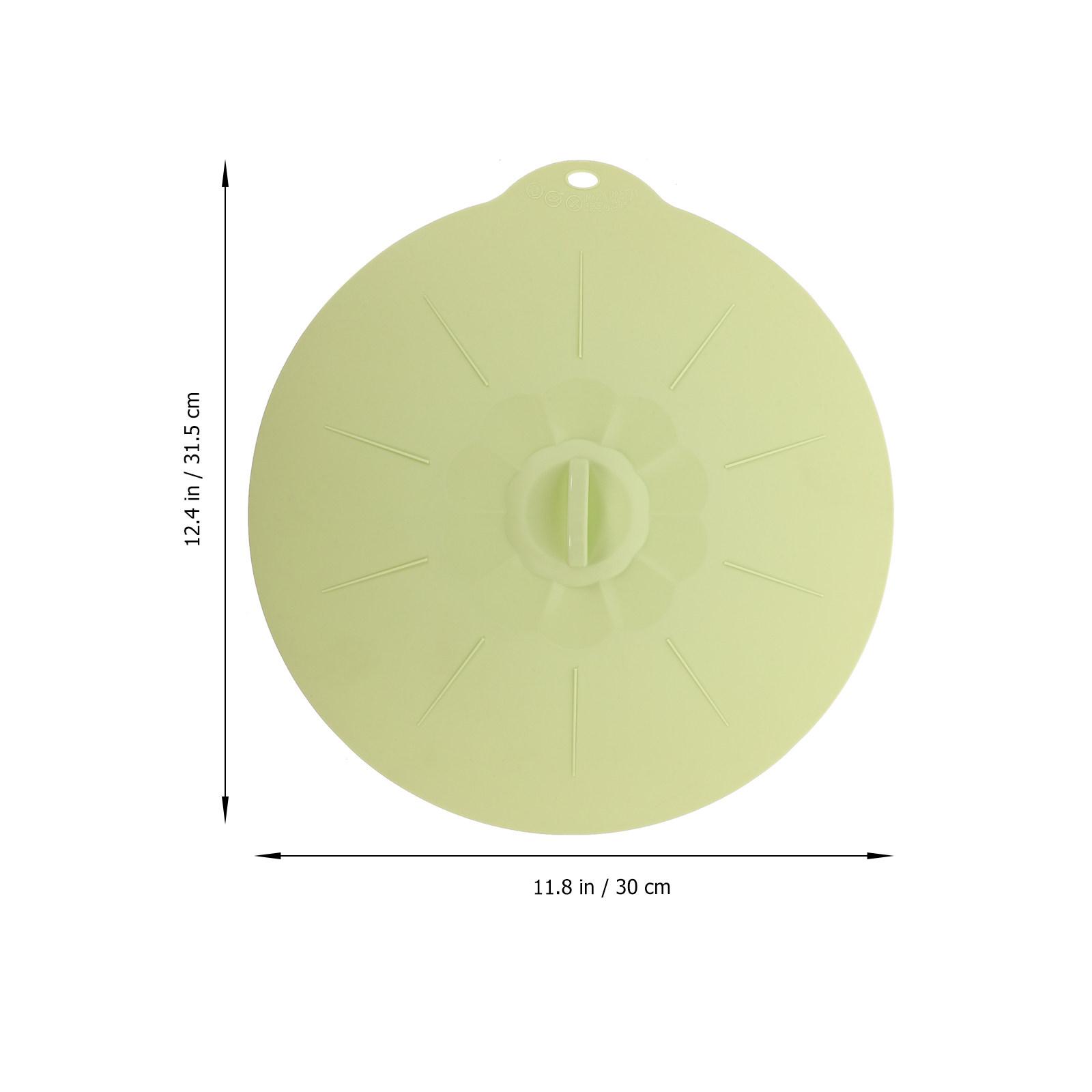 1Pcs Food Grade Silicone Preservation Lid Pan Bowl Cover Suction Sealing Lid Green Extra Large Round Microwave Dishwasher Safe