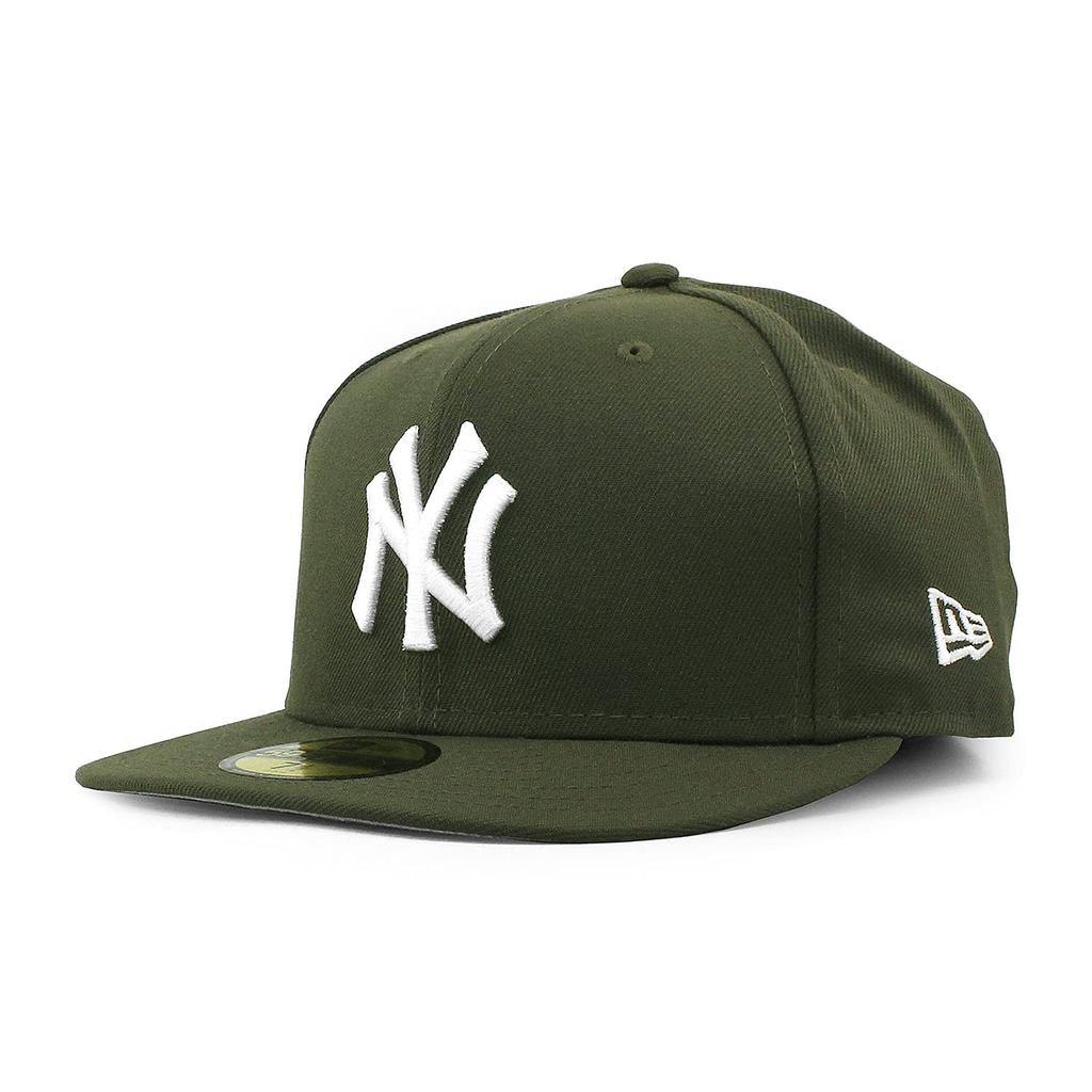 (Neue Ära) New York Yankees 59FIFTY [MLB 2T TEAM-BASIC FITTED CAP] NEW ERA NEW YORK YANKEES Olive OLIVE Major League 5950 (7-58 (ca. 60.6 cm))