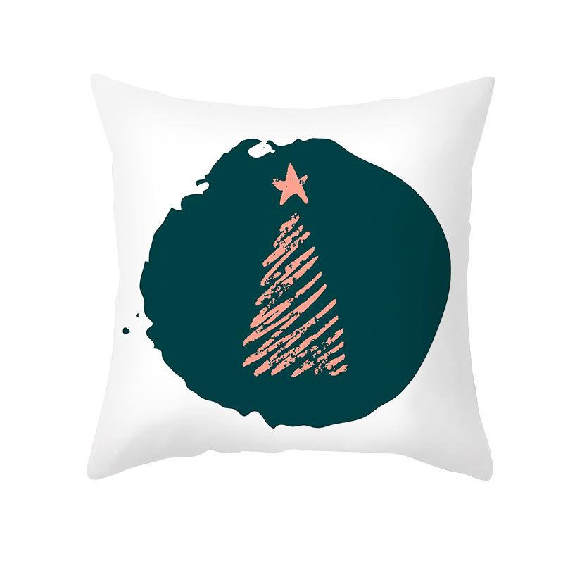 New Nordic Print Christmas Pillow Cover Cartoon Christmas Series Sofa Cushion Cover Home