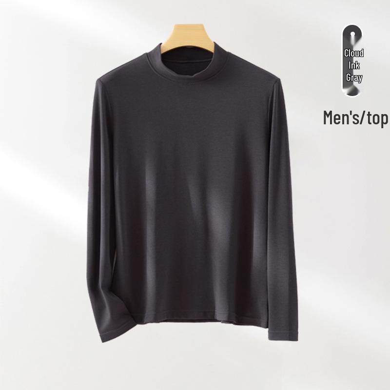 Modal Cashmere Silk Half Turtleneck Long-Sleeve Thermal Top for Women - Versatile Autumn/Winter Wear