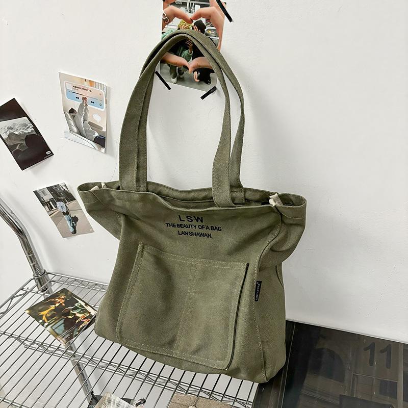 Large Capacity Personalized Bag Women 2025 New Student Class Handbag Trendy Leisure Shoulder Commuter Tote Bag