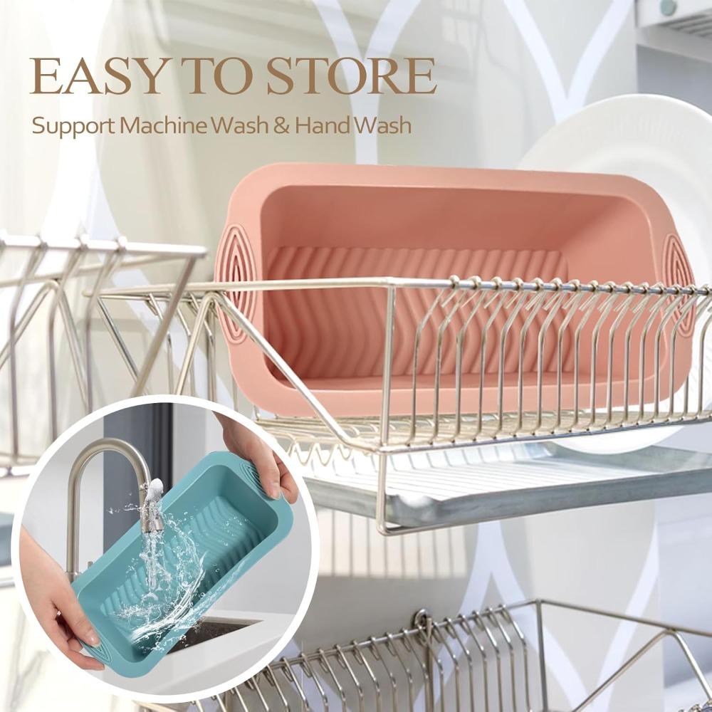 Silicone Bread Loaf Mold Rectangular Non Stick Bread Tray Easy Release Loaf Mold Suitable for Baking Breads Cakes Baking Mold