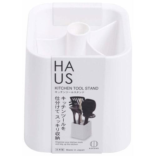 KOKUBO Industries HAUS Cutlery Holder, White, Kitchen Tool Stand, Made In Japan, KK-392