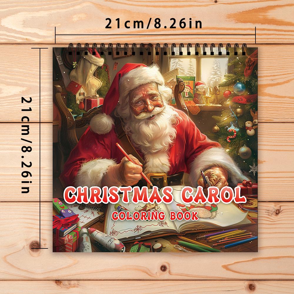 

30 листов Книга-раскраска для взрослых на спирали, 8,3x 8,3 дюйма, плотная бумага 100 г/м², идеально для подарков к возвращению в школу, подарков на Хэллоуин красный