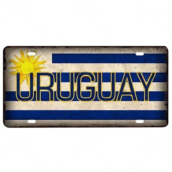 Metal Flag Sign Wall Decor 15x30 Cm Gift for Bar Cafe Office