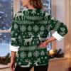 Women's Fashion Casual Long Sleeve Christmas Printed Hooded Sweatshirt