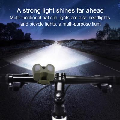 Clip Hat Light Motion Sensor Ultra Bright Hands-Free Adjustable Blue Red Warning Lamp Type-C Rechargeable Waterproof Outdoor Fishing Running Headlamp