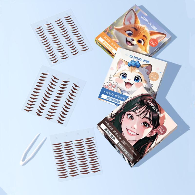 104/120/128Pcs Eyeliner Seal Sticker Water Resistant Sweat Resistant Fitting Swollen Eye Blister Adjusting Eye Eyeliner Patch