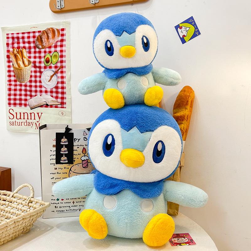 30/80cm Piplup Large Plush Toys Anime Doll Cute Giant Pokémon Penguin Cartoon Stuffed Plushie Pillow Gift for Kid Xmas