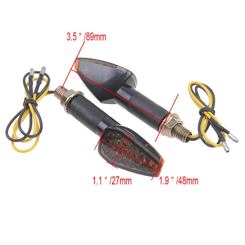 1 Pair Universal 12V Motorcycle LED Turn Signal Indicator Lights Blinker Lamp for Motorbike Scooter Quad Dirt Bike
