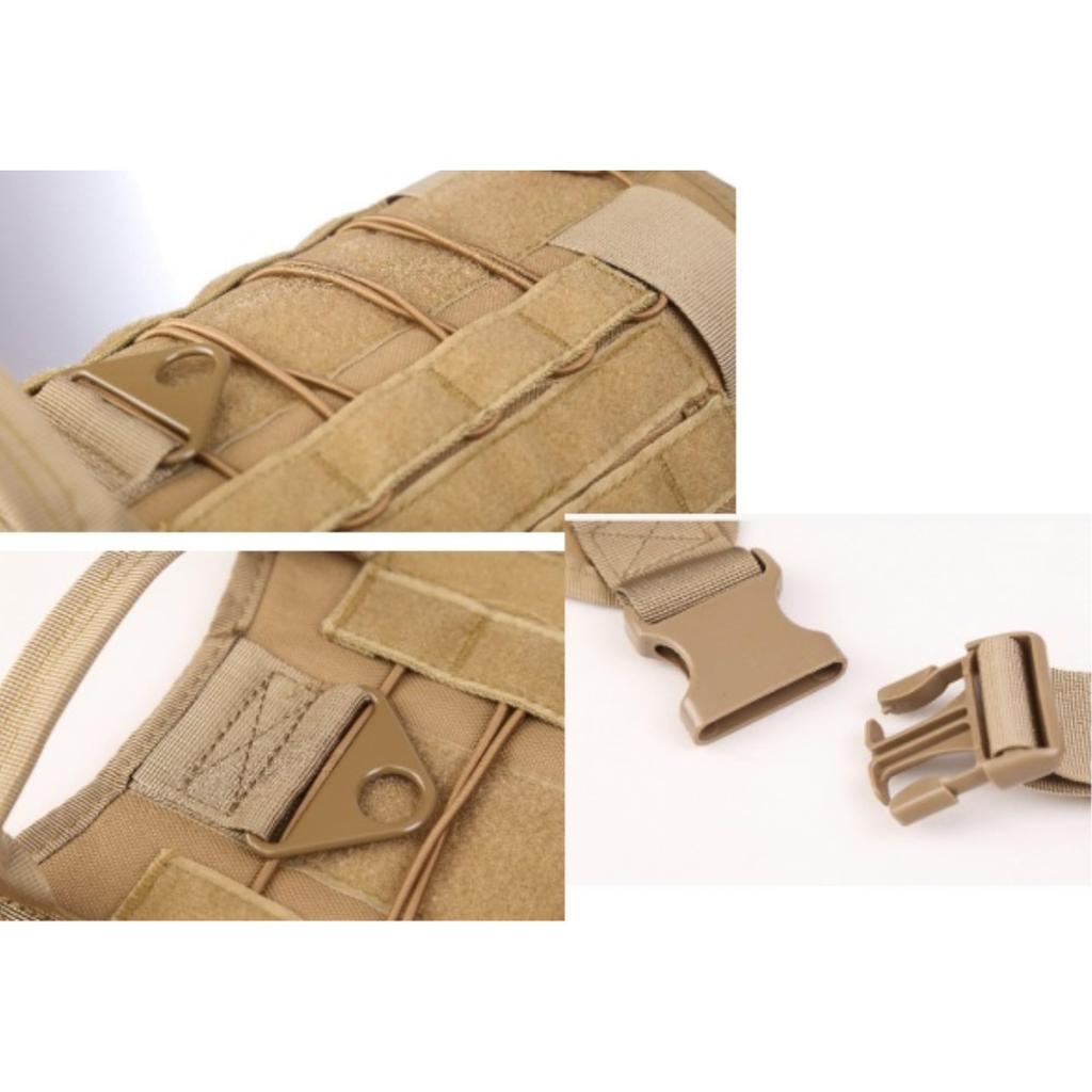 Arm Dog Military Medium Dog Size M King's Anti-Pull Harness, Adjustable, Style, Training, Walking, (Brown)