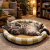 Round Dog Sleeping Bed Cartoon Pattern Pet Ice Mat Cute Pet Cooling Nest Kennel Use