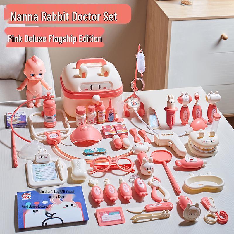 Nana Rabbit Doctor Play Set: Educational Toy Suitcase for Kids