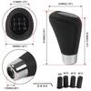 5 Speed Universal Manual Car Gear Stick Shifter Shift Knob Lever Leather Black