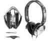 Panasonic Stereo Headphones with Integrated Volume Controller and Design Over-Ear RP-HT227 (Black & Silver) Travel-Fold