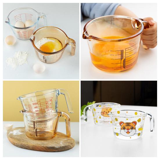 Glass Measuring Cup With Spout 500Ml Heat-Resistant Kitchen Measuring Tool Microwave Safe