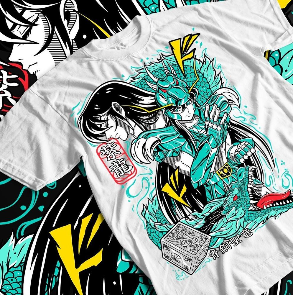 

Dragon Shiryu T-shirt, knights of the zodiac tee, manga anime shirt, unisex M