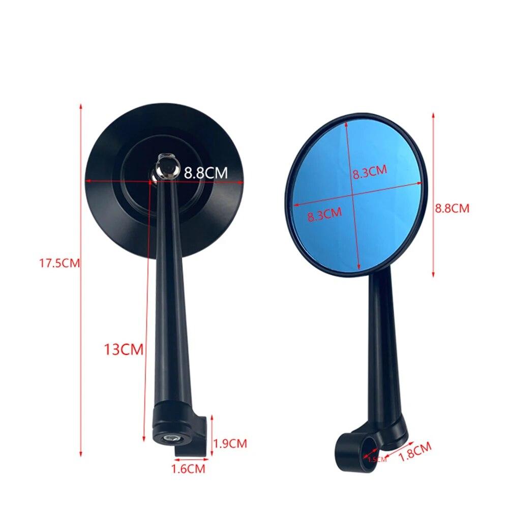 CNC Motorcycle Electric Mirror Round Side Rearview Mirror For Honda For Anti-fall Folding Round Mirror