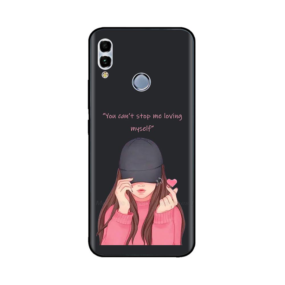 For Huawei P Smart 2019 6.21" Soft Black Silicone Phone Back Cover Case For Huawei P Smart 2019 POT-LX1 POT-LX3 POT LX1 Case Bag