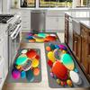1PC Colorful Pebbles Pattern Kitchen Rug Non-Slip Door Mats Pop Design Bathroom Rug Bath Mat Carpet for Home Sink Laundry Decor