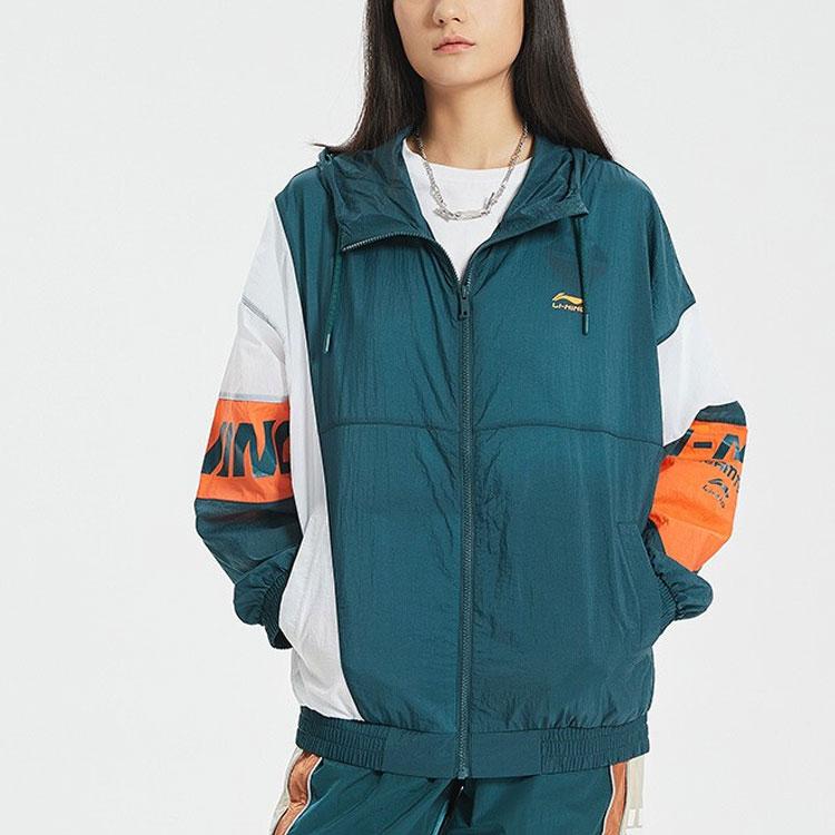 Li Ning Sports Fashion Series Spliced Casual Versatile Loose Sports Jacket Unisex Jacket AFDQ387-4