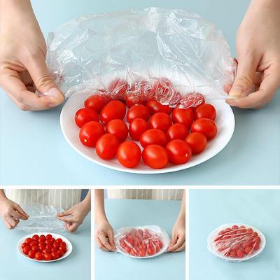 Set Pellicola Trasparente Monouso - Coperture per Ciotole Freschezza & Fodere Sigillate per Cuffie da Doccia per Avanzi da Frigorifero