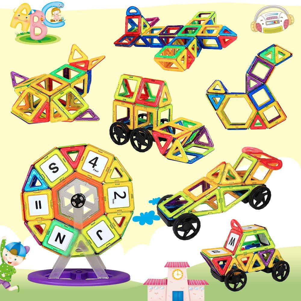 HannaBlock 135 Pcs Magnetic Blocks Magnetic Blocks Magnetic Toys Magnetic Toys Educational Toys Children Boys Girls Building Blocks Toys