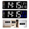Contemporary Digital Wall Clock with Temperature and Date Display - Adjustable Brightness for Home