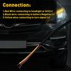 2X 60Cm Flexible Led Amber Turn Signal White Car Drl Daytime Running Strip Light