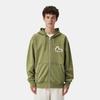 Palace X Evisu Collaboration SS24 Solid Color Zip Casual Logo Print Hoodie Unisex Hoodies Military-Green 2ESPAM4SW1150OSFLAGRX