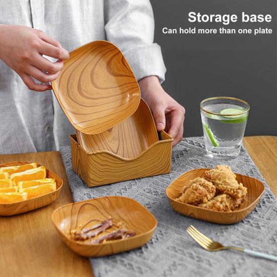 1/4/8pcs Practical Dessert Plate Square Wear-resistant Multifunctional