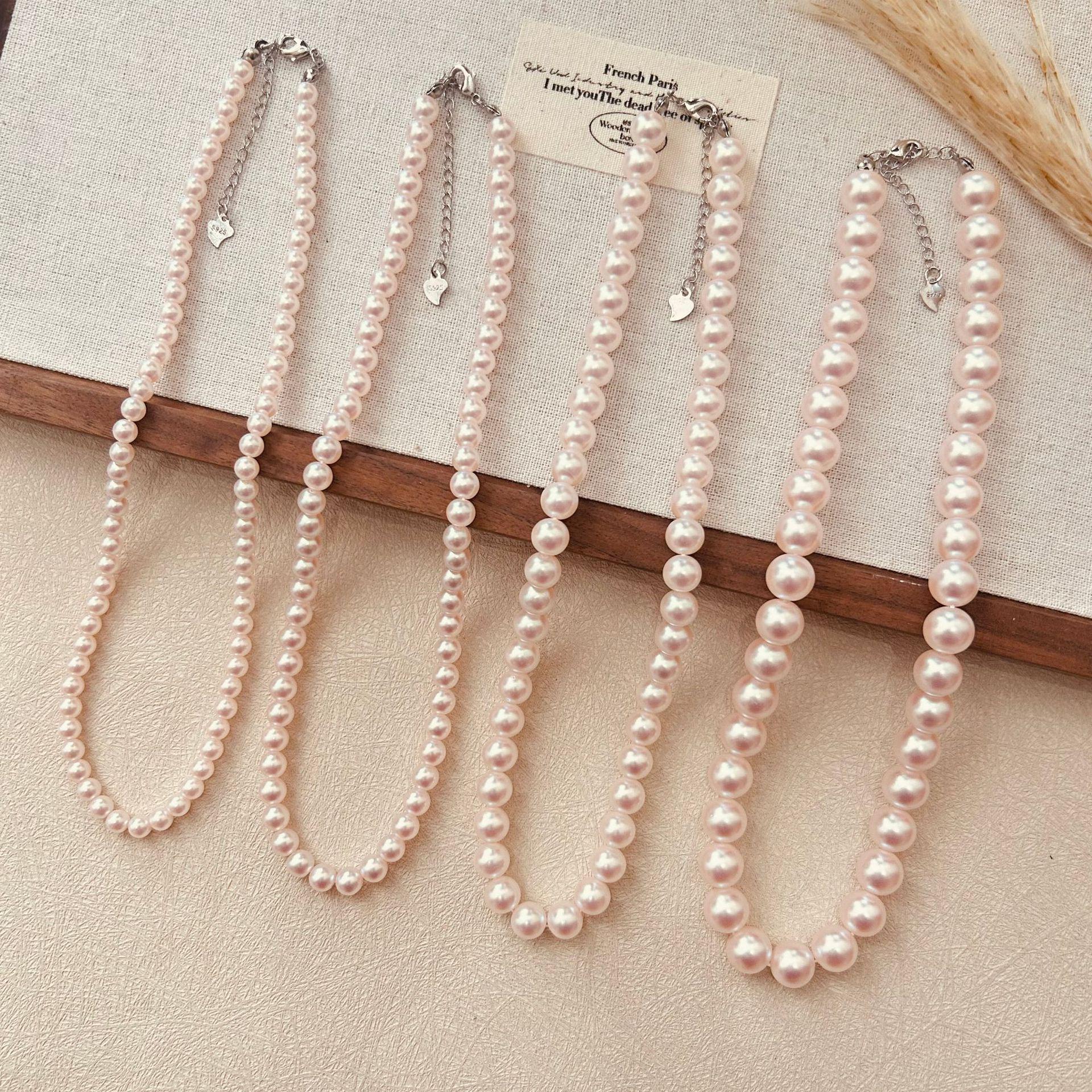 

Cherry Blossom Pink Pearl Necklace: Elegant, Lustrous, Perfectly Round - Ideal for Spring & Versatile for Women